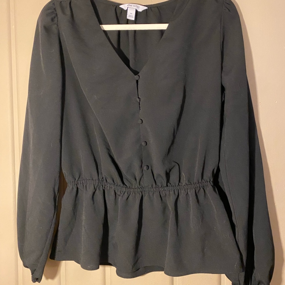 Nine West Black Blouse